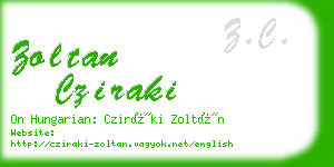 zoltan cziraki business card